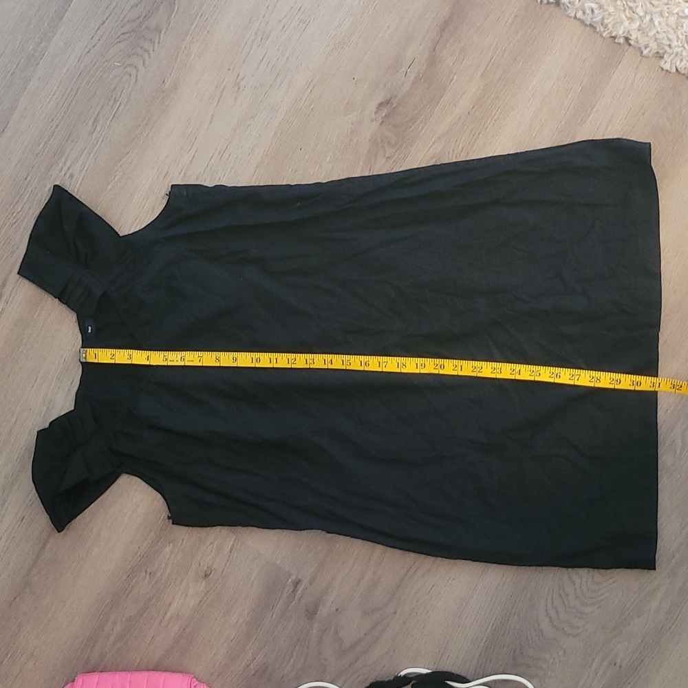 Black Ruffle Sleeve Summer Mini